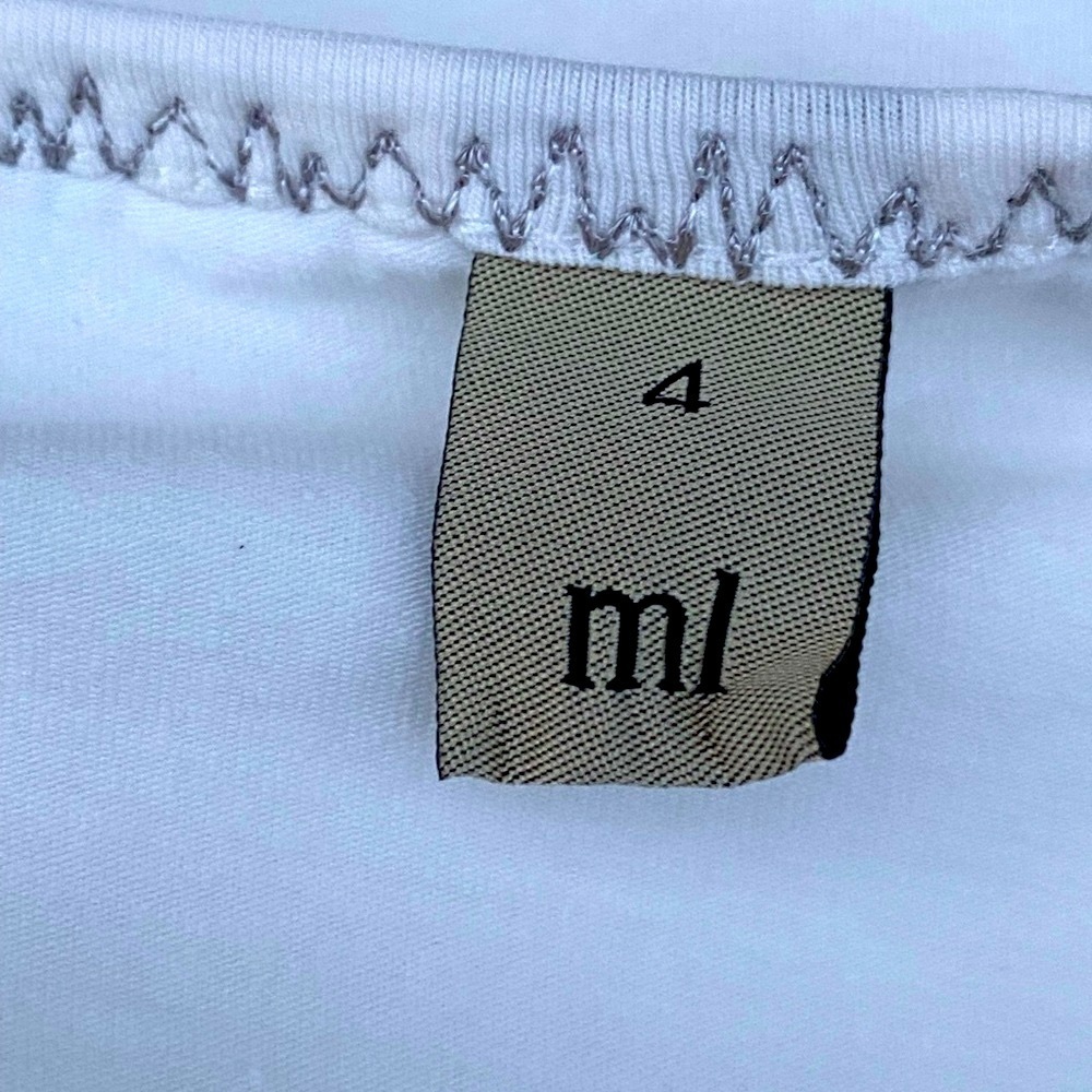 NWOT ml Matimil Trend 3/4 Sleeve Ivory Cotton Stretch T- Shirt Tunic Top Size 18 - Picture 10 of 11